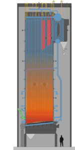 2-Drum Top-Supprted Boiler Illustration