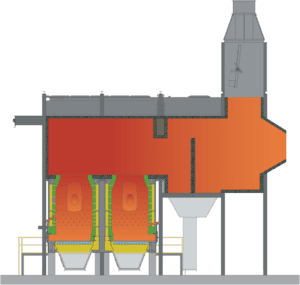 Hot-Gas-Generator With Combustor Cell Furnace illustration