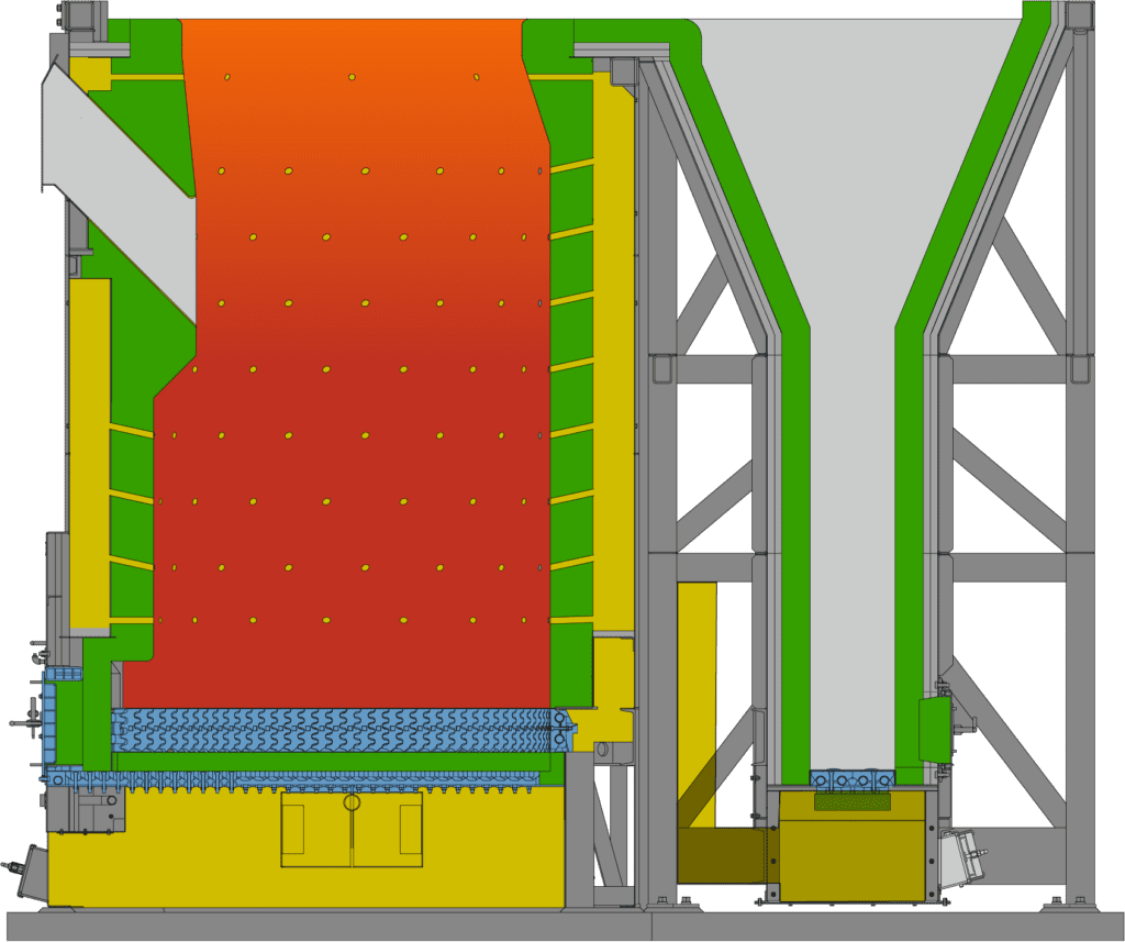 Fixed-Grate Cell Furnace Illustration