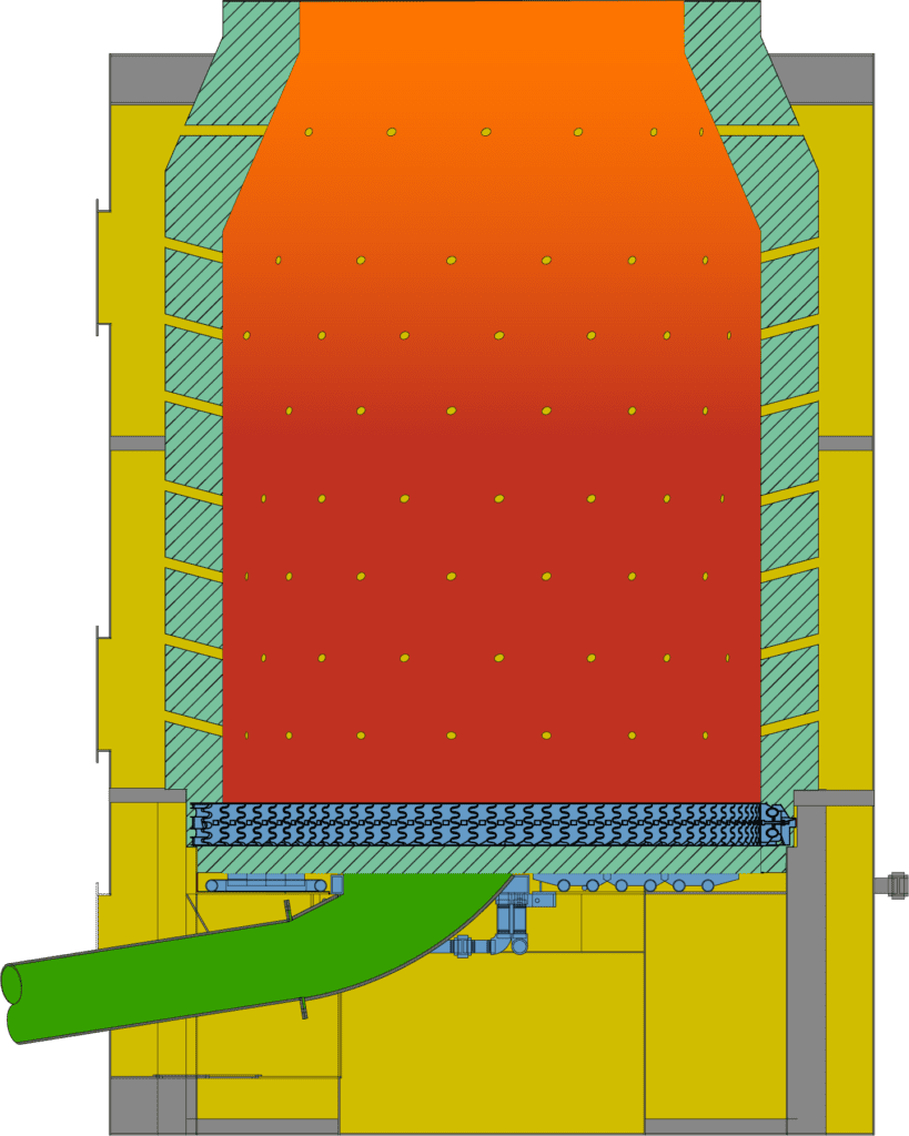 Fixed-Grate Cell Furnace Illustration Stoker